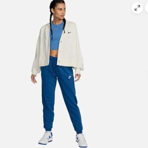 Nike Women's Sportswear Club Fleece Mid-Rise Jogger Pants (Court Blue) Size L